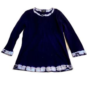 Tryst XL Tie Dye Hem Y2K Boho Hippie Long Sleeve Shirt